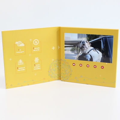 Ücretsiz Örnek Sınırlı Video Klasörde Fabrika El Yapımı LCD Tebrik Kitap Promo Için 7 inç Video Broşür